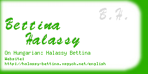 bettina halassy business card